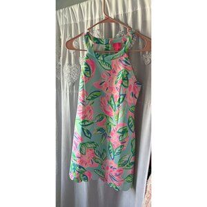 Lilly Pulitzer Floral Sleeveless Dress Girls Size 14
